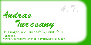 andras turcsany business card